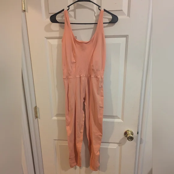 Free People Good Karma Onesie In Peach ๐ Size M/L - Picture 6 of 13
